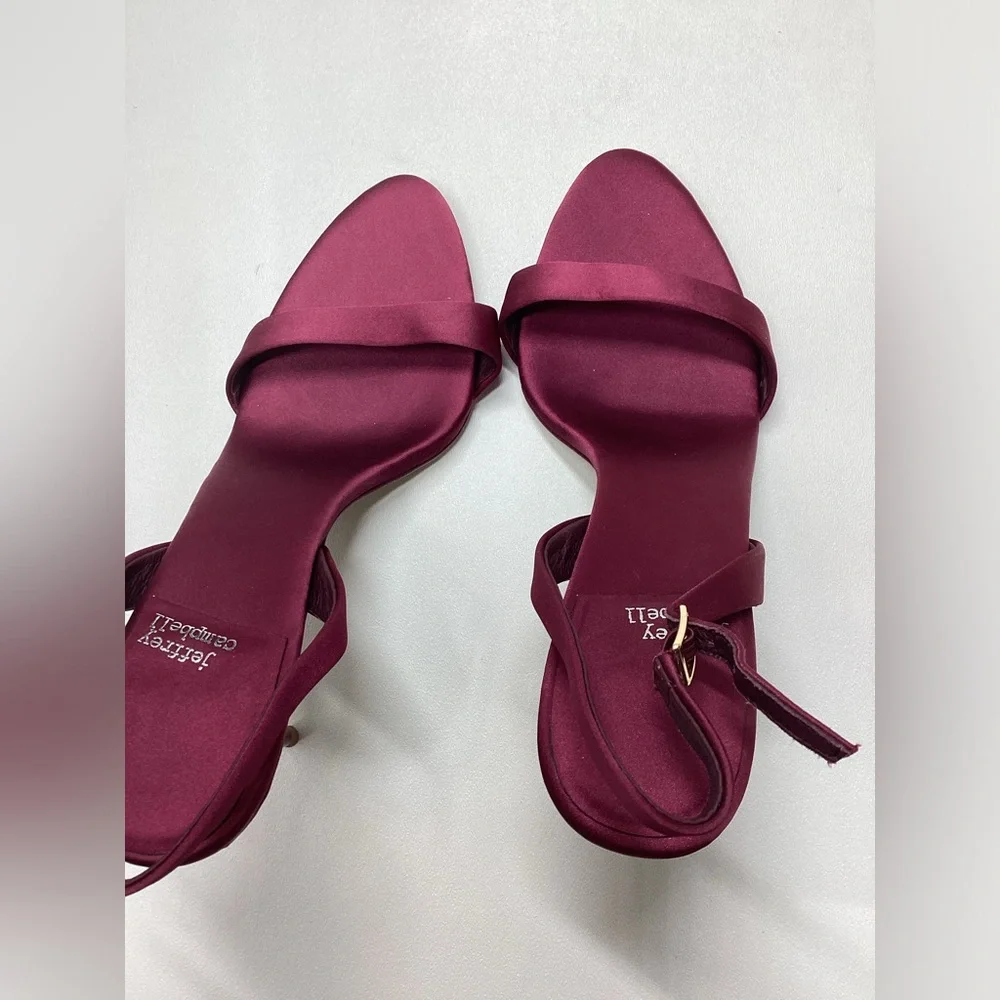 JEFFREY CAMPBELL Go-getter Sandal In Fuchsia Satin Size 9 - Picture 9 of 13